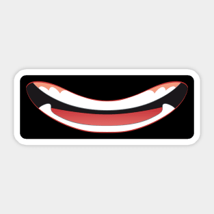 Comic mouth teeth funny design gift Sticker